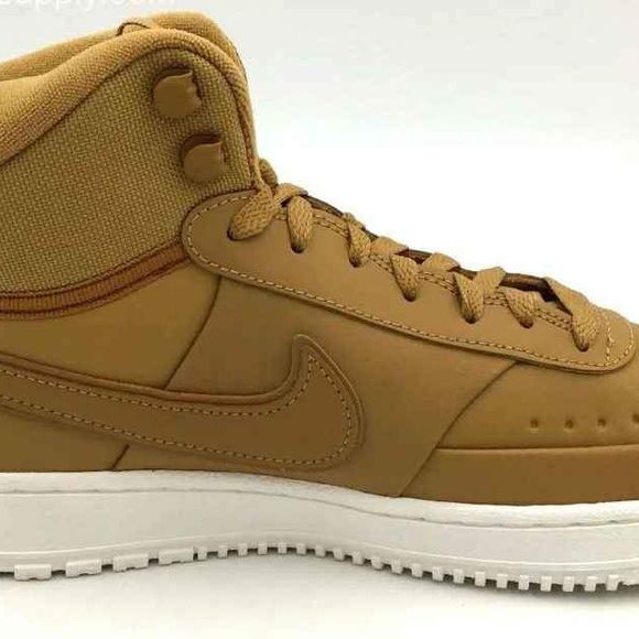 NEW Nike Court Vision Mid Winter \'Elemental Gold\' Men\'s Tan Sneakers - Sz 9.5